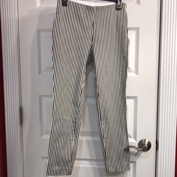 A New Day Grey and White Striped Ankle Pants - Picture 3 of 7